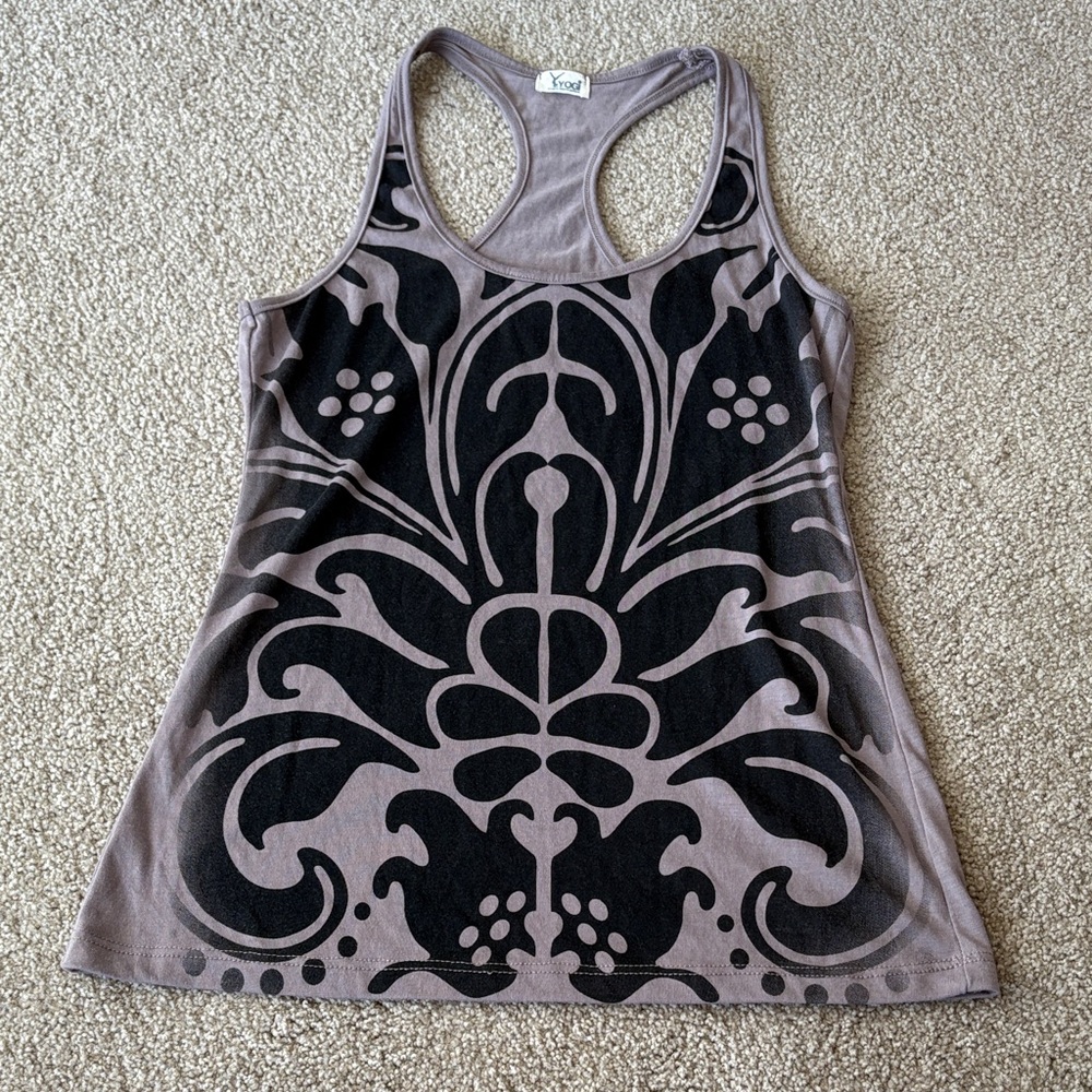 Women's Black and Gray Tank Top